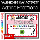 Adding Fractions Valentine's Day Powerpoint Game