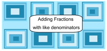 Preview of Adding Fractions With Like Denominators Using Pictures