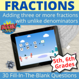Adding Fractions With Unlike Denominators Boom Cards Dista