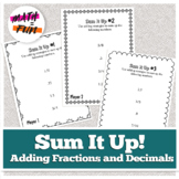 Adding Fractions and Decimals | Sum It Up Cooperative Math