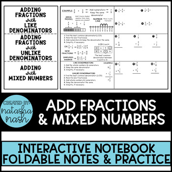 Preview of ADDING FRACTIONS & MIXED NUMBERS