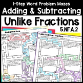 Adding and Subtracting Fractions Unlike Denominators Word 