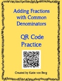 Adding Fractions with Common Denominators QR Code Practice