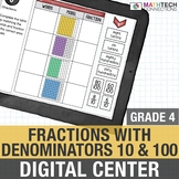 4th Grade Digital Math Center Adding Fractions with Denomi