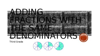 Preview of Adding Fractions with Like Denominators