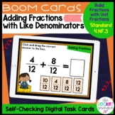 Adding Fractions with Like Denominators Fall BOOM™ Cards | 4.NF.3