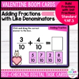 Adding Fractions with Like Denominators Valentine BOOM™ Ca