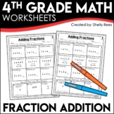Adding Fractions with Like Denominators Worksheets