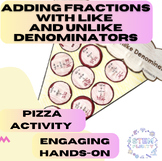 Adding Fractions with Like and Unlike Denominators Pizza Activity