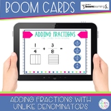 Adding Fractions with Unlike Denominators | Digital Boom Cards