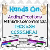 Adding Fractions with Unlike Denominators Power Point and Task Cards