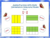 5.NF.1 Adding Fractions with Unlike Denominators Using Area Models