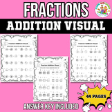 Adding Fractions with Visual Models Worksheets