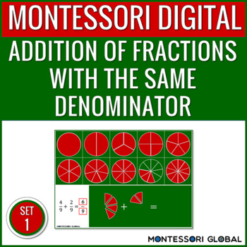 Preview of Adding Fractions with a Common Denominator | Set 1