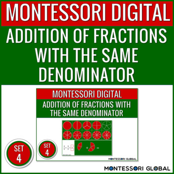 Preview of Adding Fractions with a Common Denominator | Set 4