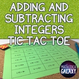 Adding and Subtracting Integers Activity: Tic Tac Toe Game