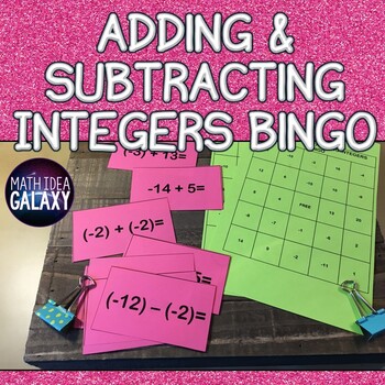 Preview of Adding Integers and Subtracting Activity- BINGO game