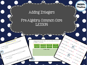 Preview of Adding Integers