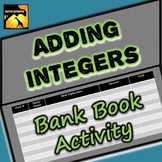 Adding Integers Bank Book Activity