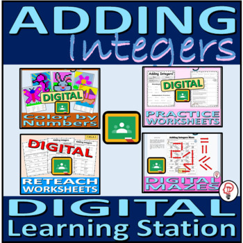 Preview of Adding Integers - DIGITAL Learning Station BUNDLE