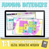 Adding Integers Digital Interactive Notebook