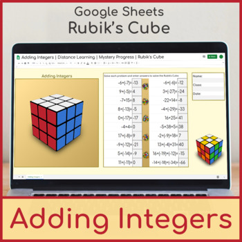 Preview of Adding Integers | Distance Learning | Mystery Progress | Rubik's Cube