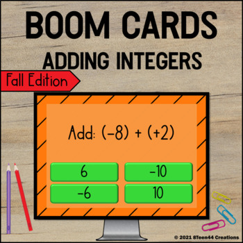 Preview of Adding Integers - Fall Season