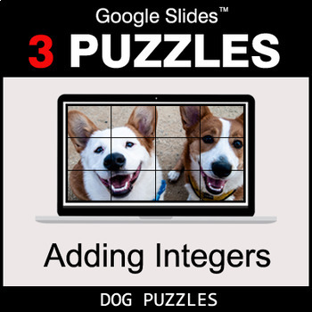 Preview of Adding Integers - Google Slides - Dog Puzzles