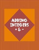 Adding Integers - Hands On Work with Positives and Negatives