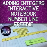 Adding Integers Interactive Notebook Number Line Activity