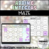 Adding Integers Printable & Digital Maze Activity