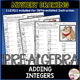 Adding Integers Mystery Picture Drawing (3 Differentiated Levels)