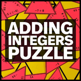 7.NS.A.1 Adding Integers Puzzle - Fun Math Activity