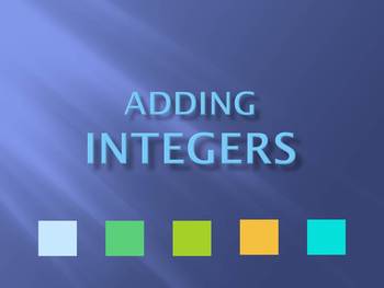 Preview of Adding Integers Tutorial