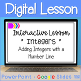 Adding Integers on a Number Line Interactive Digital Lesson