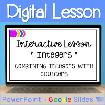Preview of Adding Integers with Counters Interactive Digital Lesson