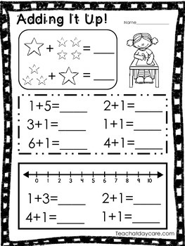 adding it up 10 math worksheets numbers 0 10 preschool