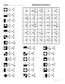 adding mixed numbers color worksheet by aric thomas tpt