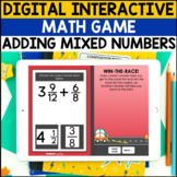 Adding Mixed Numbers Interactive Math Game - Self-Checking Math Games - Fraction