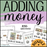 Adding Money | Basic Money Math | TASK CARDS BUNDLE | SPED