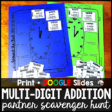 Adding Multi-Digit Numbers Partner Scavenger Hunt Activity