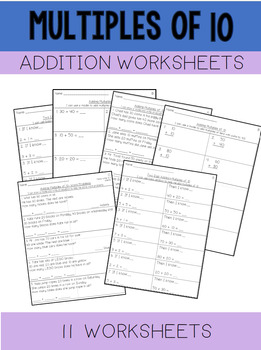 Preview of Adding Multiples of 10