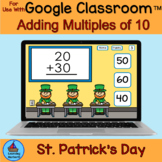 Adding Multiples of 10 St Patrick's Day Leprechauns for Go