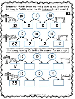Adding Multiples of 10 to 2-Digit Numbers- Anchor Chart and Worksheets ...