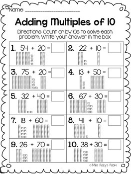 Adding Multiples of Ten by Miss Reilly's Room | Teachers Pay Teachers