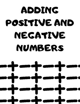 Preview of Adding Negative Integers - Resource Math - SPED - Differentiated - Guided Notes