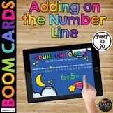 Adding Numbers on the Number Line Sums to 20 BOOM CARDS™ D