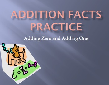 Preview of Adding One and Adding Zero to a number math facts practice Power Point game