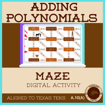 Preview of Adding Polynomials Maze Digital Activity(Google Slides)