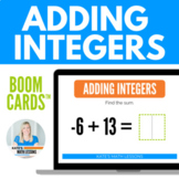 Adding Positive and Negative Integers Boom Cards™ Digital 